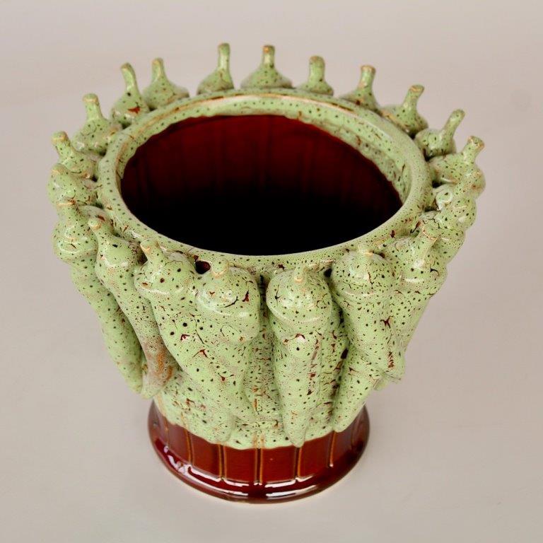 Green Speckled Chilli Vase
